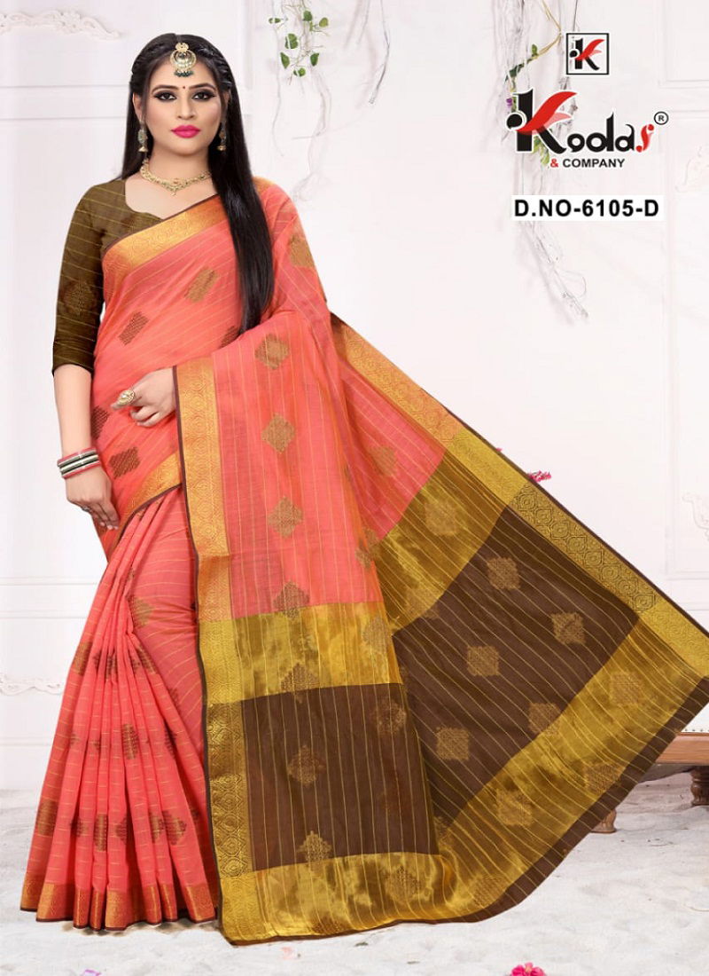 Ridhima 6105  Silk  Latest Fancy Festive Wear Designer Rich Look Exclusive Cotton Printed Pallu Cotton Saree Collection